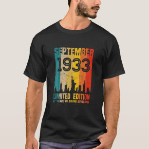 T-shirt Septembre 1933 T Shirt 87 An Old Shirt 1933 Birt