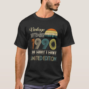 T-shirt Septembre 1990 Vintage Anniversaire de 32 ans