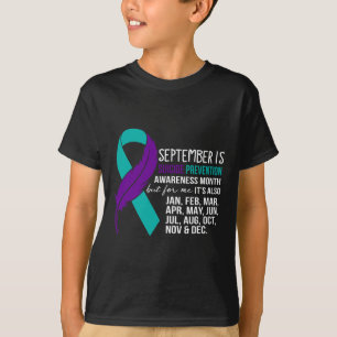 T-shirt Septembre Est Le Mois De Sensibilisation À La Prév