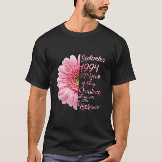 T-shirt Septembre Fille 1994 T 27 Ans 27E Anniversaire