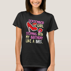 T-shirt Septembre Fille Naissance Mois talons Steven Anniv