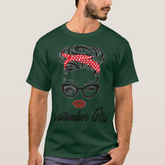 T-shirt Septembre Fille Wink Eye Femme Visage Né à l'autom