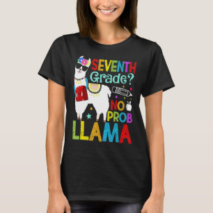 T-shirt Septième Année No Prob Llama Retour À L'École Prem