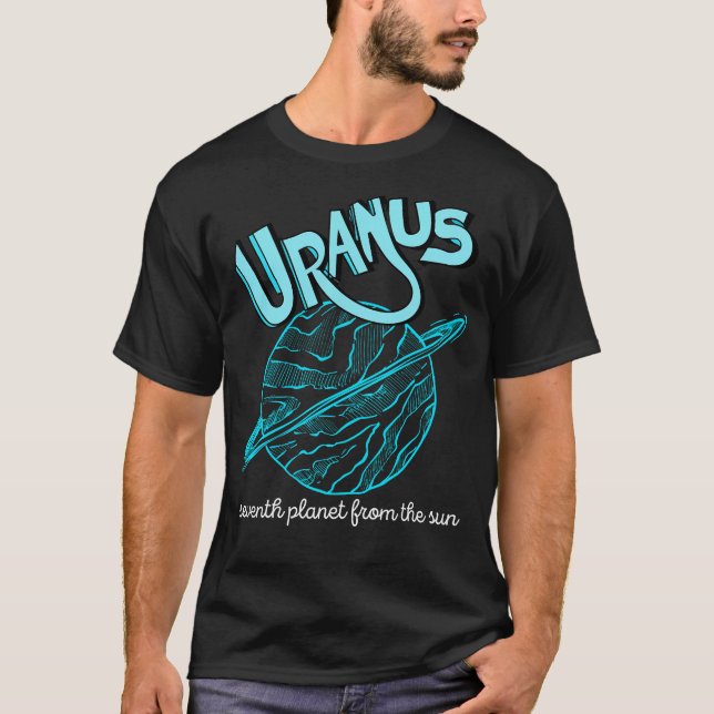 T-shirt septième planète du soleil, uranus (Devant)