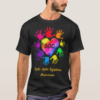T-shirt Septo Optique Dysplasie de sensibilisation mains c