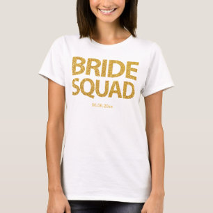 T-shirt Séquences d'or de l'équipe de mariées personnalisé