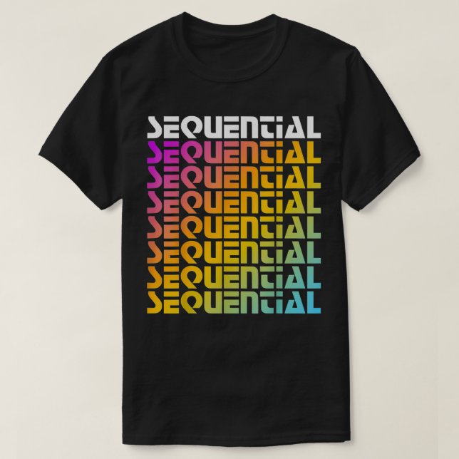 T-shirt Séquentiel arc-en-ciel  (Design devant)