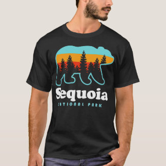 T-shirt Sequoia National Park Bear Retro Californie