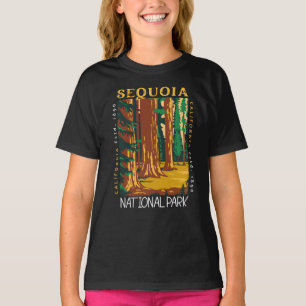 T-shirt Sequoia National Park California Retro perturbé