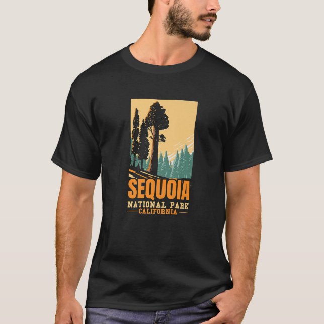 T-shirt Sequoia National Park Randonnée California Sequoia (Devant)