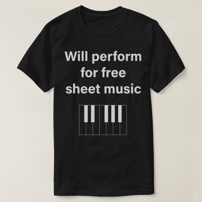 T-shirt Sera effectué pour Partition Musique Libre Drôle P (Design devant)