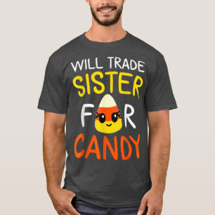 T-shirt Sera La Soeur À Échange De Candy Drôle Halloween M