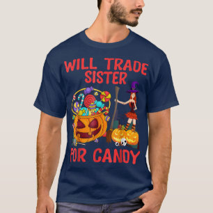 T-shirt Sera La Soeur De Bonbons, Humour Halloween, Pompe