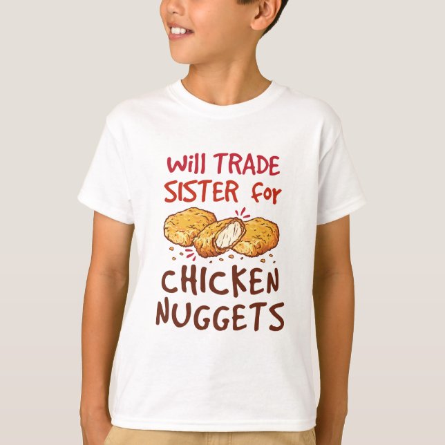 T-shirt Sera la soeur de poulet Nuggets Nugget Lover (Devant)