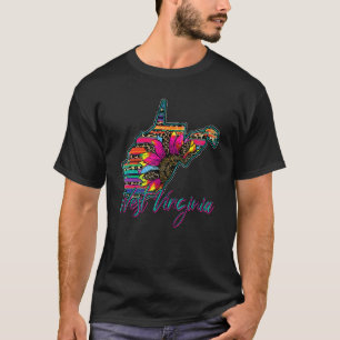 T-shirt Serape Leopard West Virginia Girl West Virginia Ma
