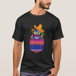 T-shirt Serape Pocket Pinata Fête Mexicaine