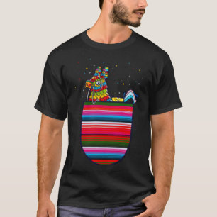 T-shirt Serape Pocket Pinata Mexicaine Fiesta Cinco De May