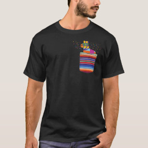 T-shirt Serape Pocket Pinata Mexicaine Fiesta (Pas vraimen