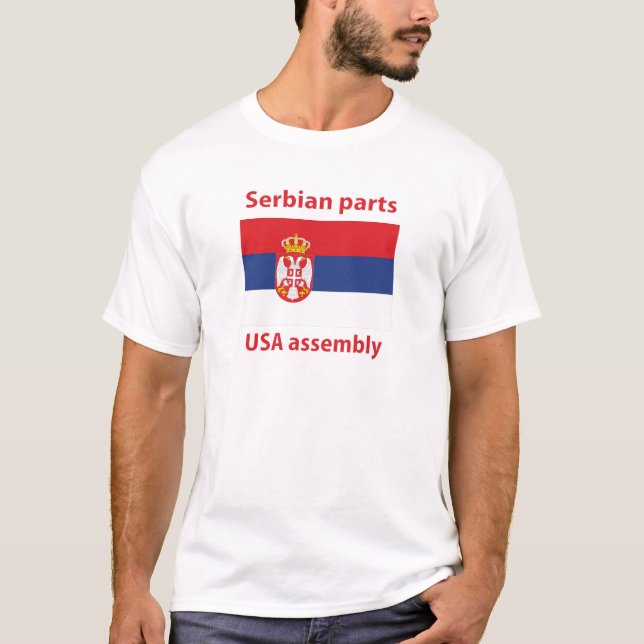 T-shirt serbe de pièces (Devant)