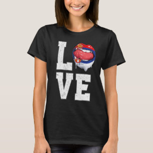 T-shirt Serbie Drapeau Football Fan Amour Serbes