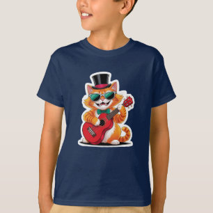 T-shirt Serenade de chat Ukulele