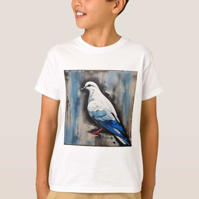 T-shirt "Serene Dove of Peace : Acrylique Style" (Devant)