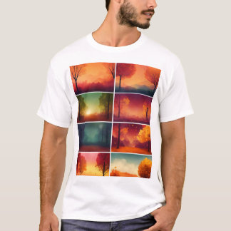 T-shirt "Sérénité d'automne : une collection paysage autom