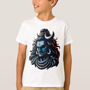 T-shirt Sérénité divine : Seigneur Shiva en bleu éthérée"