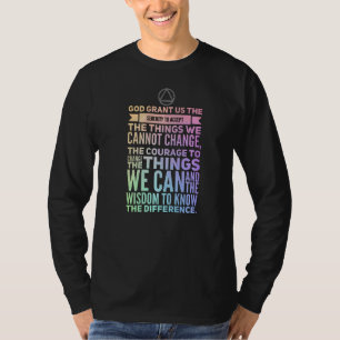 T-shirt Serenity Prayer Mots Sobriety Inspiration 2