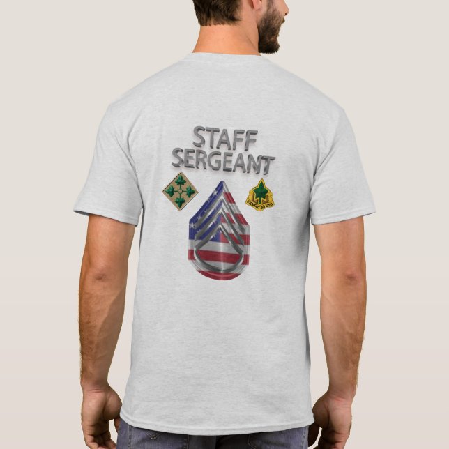 T-shirt Sergent d'état-major de la 4e Division d'infanteri (Dos)