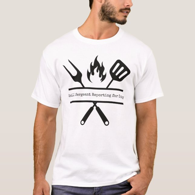 T-shirt Sergent Grill Déclaration Pour Le Service (Devant)