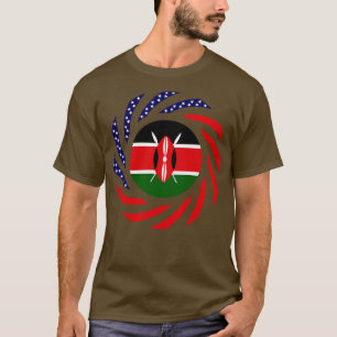 T-shirt Série de drapeaux kényans américains multinationau