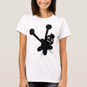 T-shirt seringues de poupée noire vaudou torture