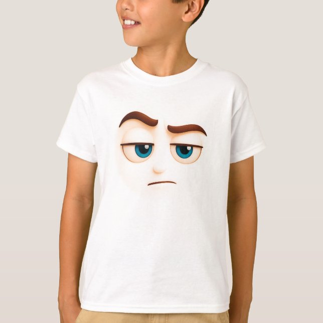 T-shirt Seriously? unimpressed blue eyed big mood (Devant)