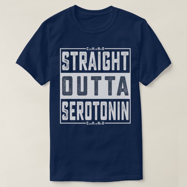 T-shirt Sérotonine Droite Funny Chimie Psycholog (Design devant)