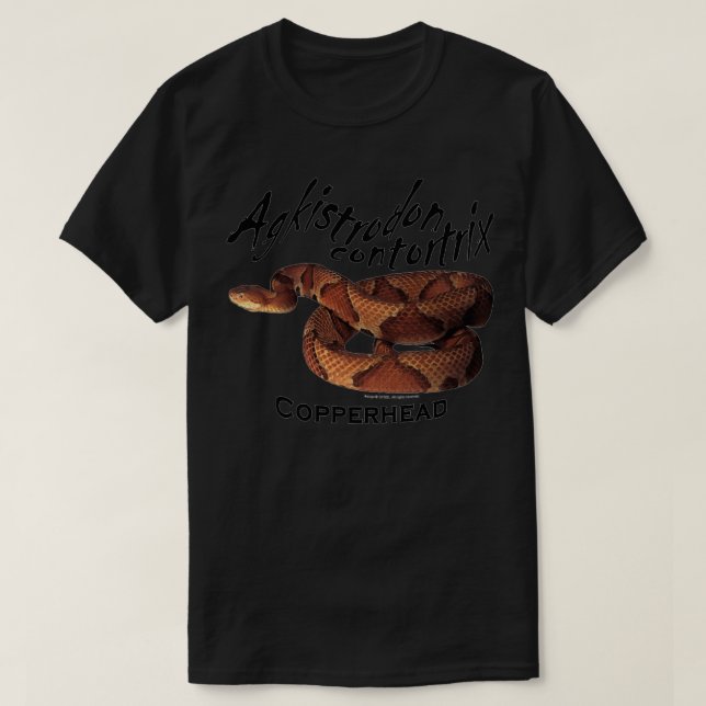 T-shirt Serpent à tête de cuivre Agkistrodon contorsion (Design devant)