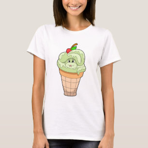 T-shirt Serpent avec cône crème glacée & cerise