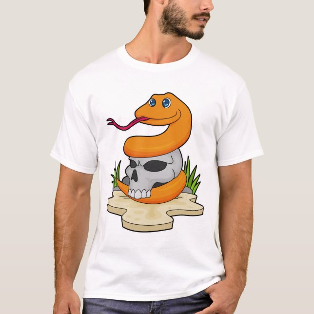 T-shirt Serpent avec crâne (Devant)
