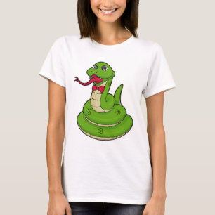 T-shirt Serpent avec cravate de cabot