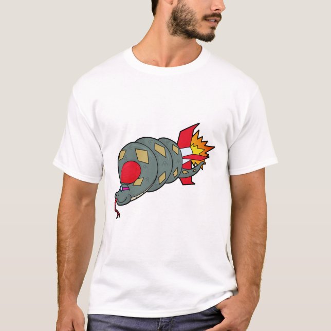 T-shirt Serpent avec fusée (Devant)
