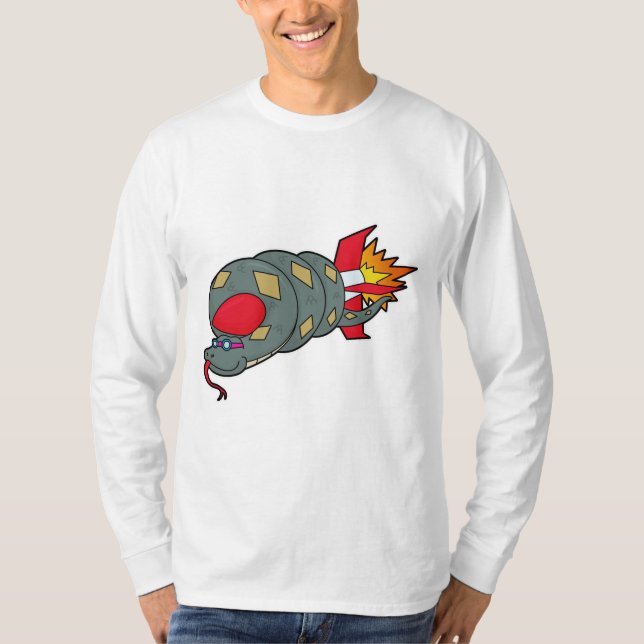 T-shirt Serpent avec fusée (Devant)