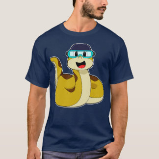 T-shirt Serpent avec lunettes de natation