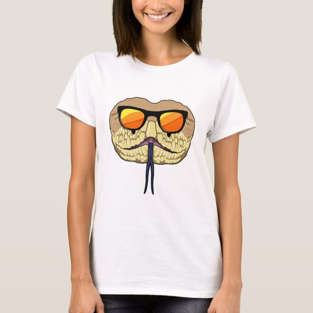 T-shirt Serpent avec lunettes de soleil (Devant)
