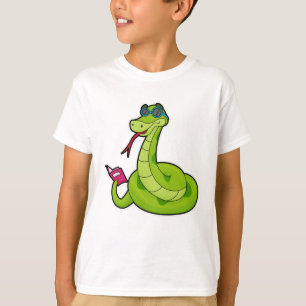 T-shirt Serpent avec lunettes de soleil & Réserver