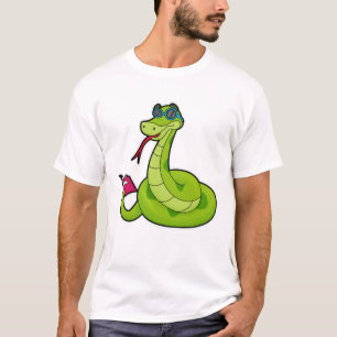 T-shirt Serpent avec lunettes de soleil & Réserver