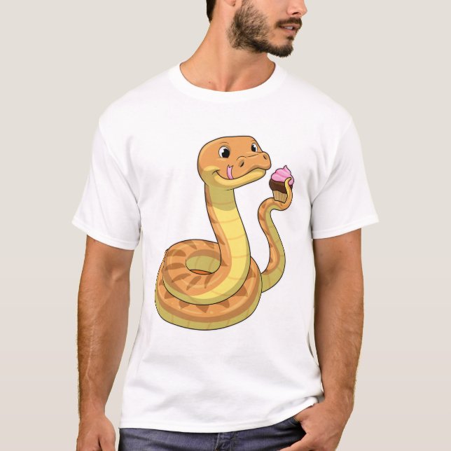 T-shirt Serpent avec muffin (Devant)