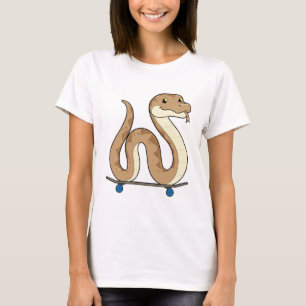 T-shirt Serpent comme patineur avec skateboard