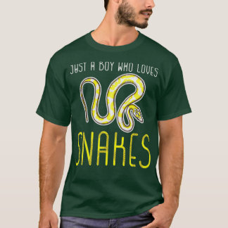 T-shirt Serpent cool Art Juste Un Garçon Qui Aime Les Serp