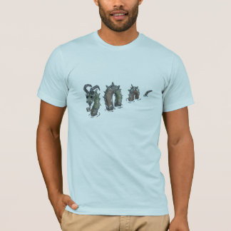 T-shirt Serpent de mer de patchwork, tee - shirt léger