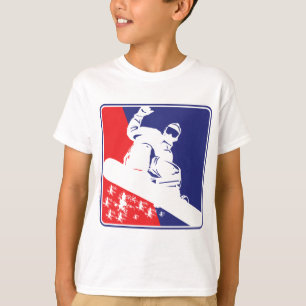 T-shirt Serpent-des-neiges-Rouge-Blanc-et-Bleu